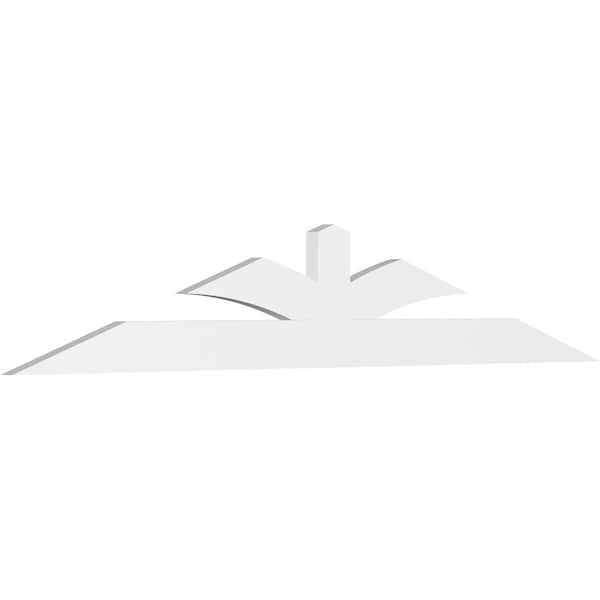 Ekena Millwork Richland Architectural Grade PVC Gable Bracket, 108"W x 18"H x 2"D x 6"F, 4/12 Pitch GBP108X18X0206RIC00 - main